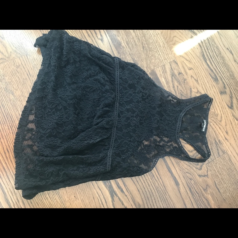 Lace razorback tank top